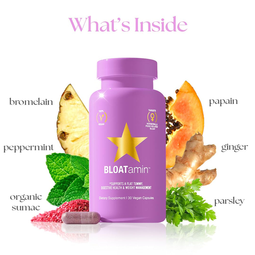 HAIRtamin BLOATamin papain ingredient derived from papaya supports digestion