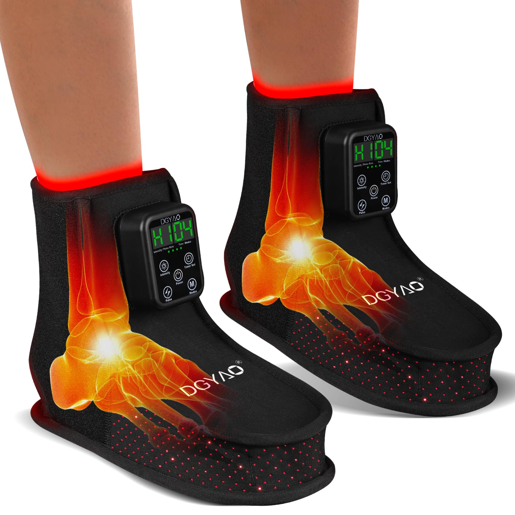 HAIYUE red light wrap for feet, setup ready for soothing foot comfort