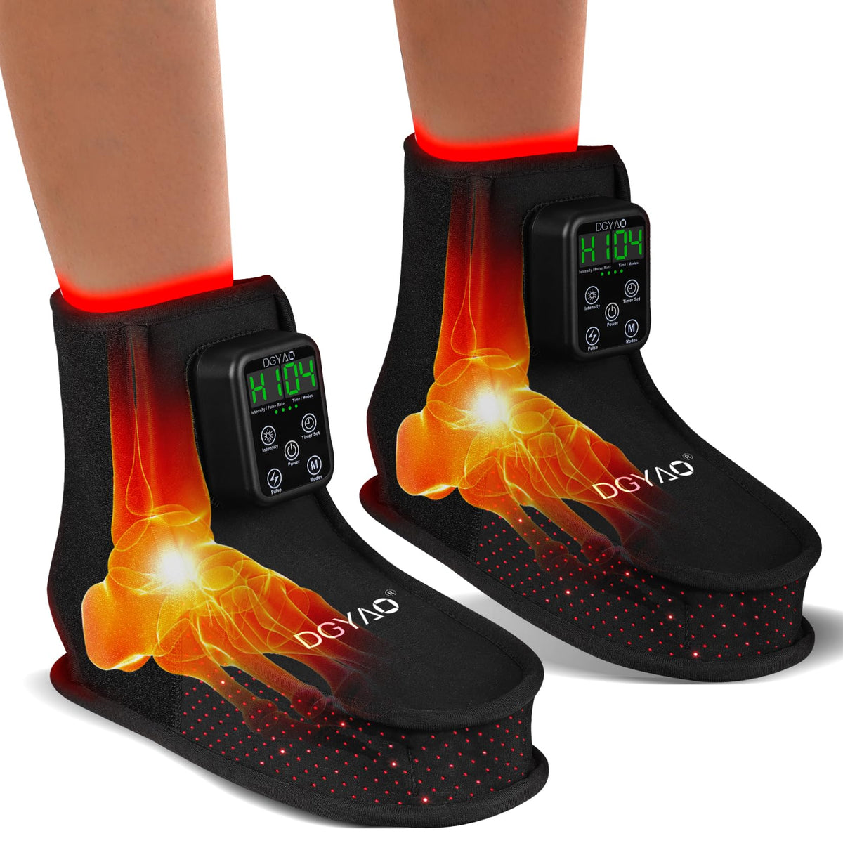 HAIYUE red light wrap for feet, setup ready for soothing foot comfort