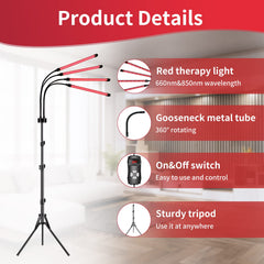 Halbeira lamp with 360° gooseneck enables precise heat targeting.