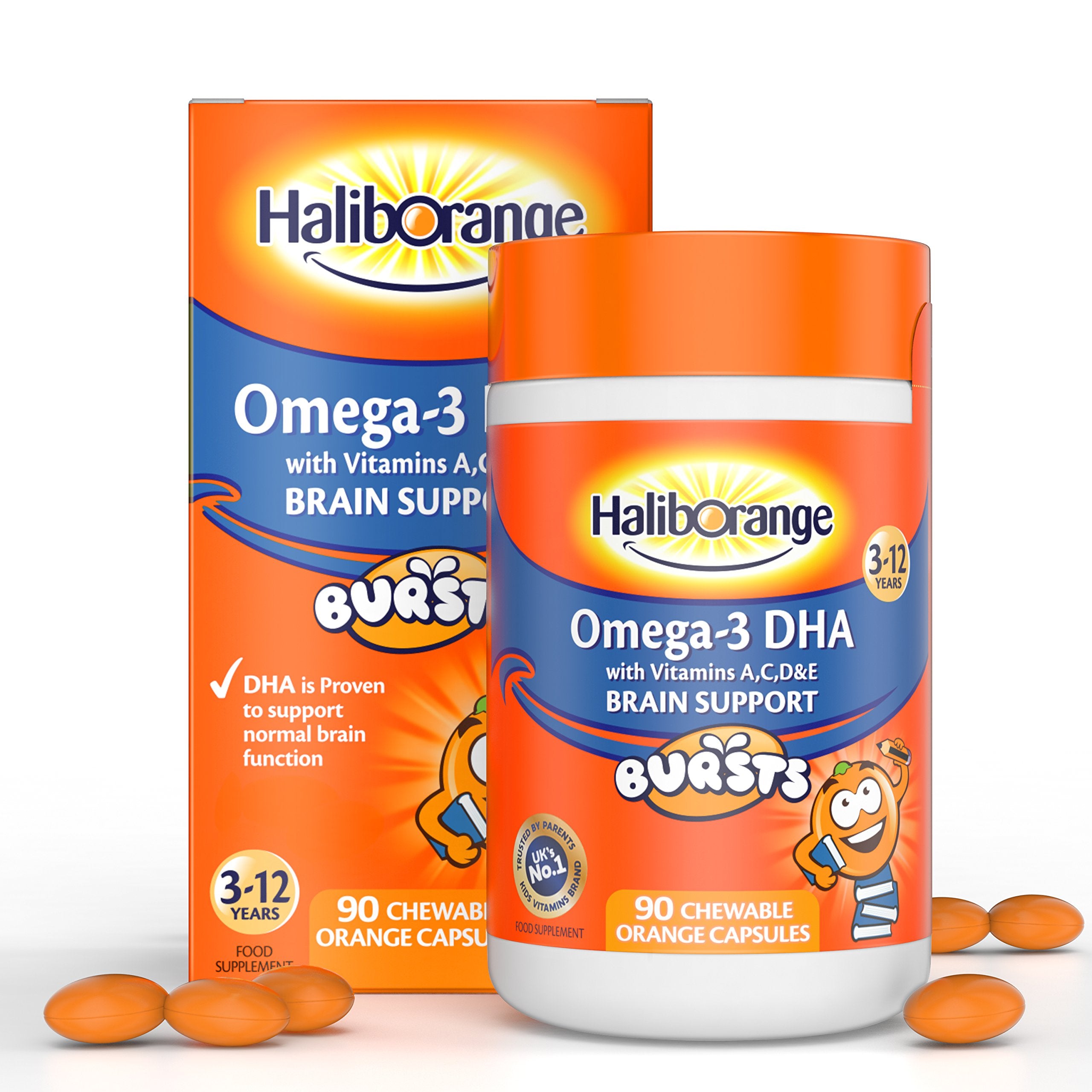 Haliborange Kids Omega-3 bottle-with-vitamins-a-c-d-e supports immune health.