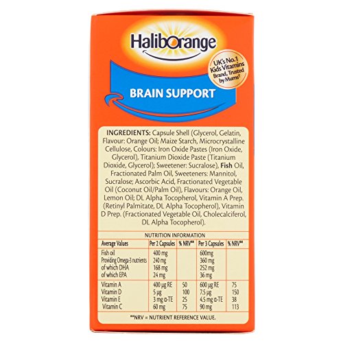 Haliborange Kids Omega-3 chewable closeup highlights their soft texture and flavor.