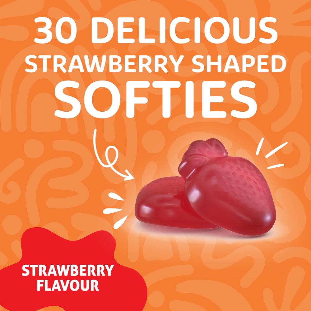 Haliborange Kids Softies Strawberry label and ingredients on the package