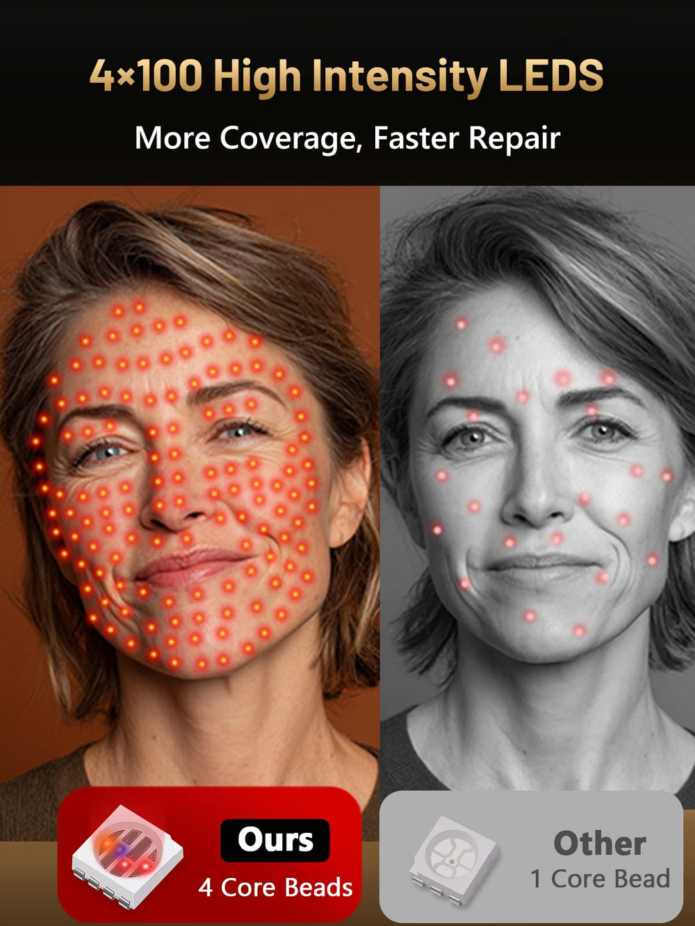 HALIDODO blue light mask used for gentle facial therapy sessions