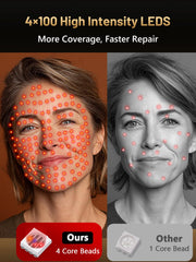 HALIDODO blue light mask used for gentle facial therapy sessions