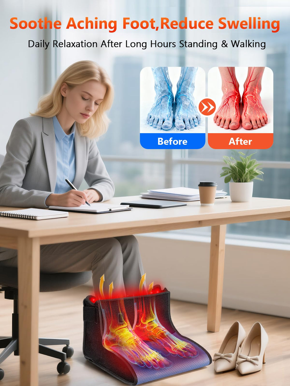 HALIDODO foldable infrared foot therapy device for portable use