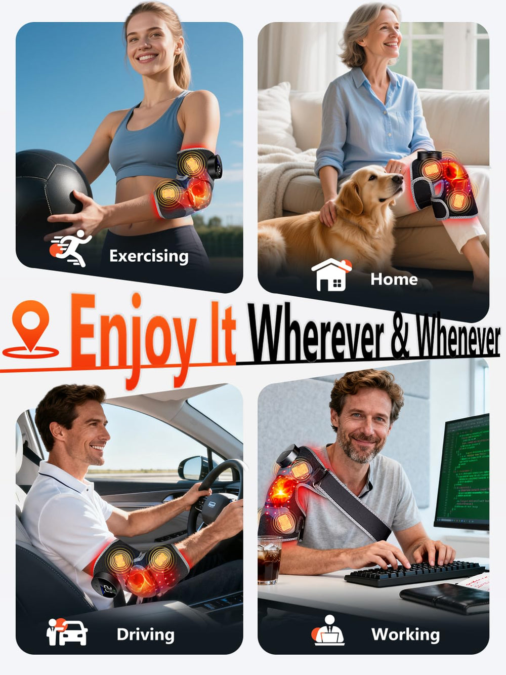 HALIDODO portable knee brace ideal for home, work, or travel use.