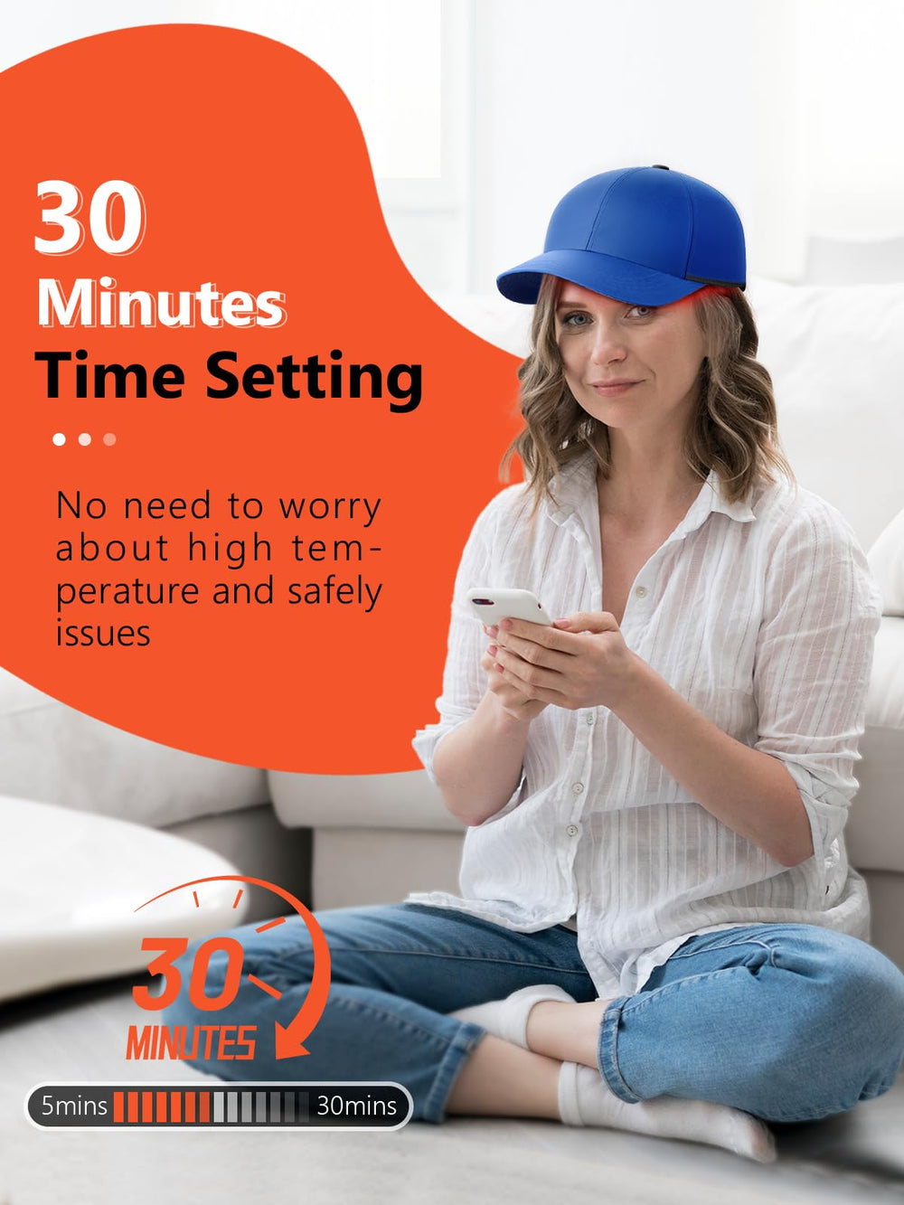 HALIDODO red light cap worn in bed for easy bedtime sessions