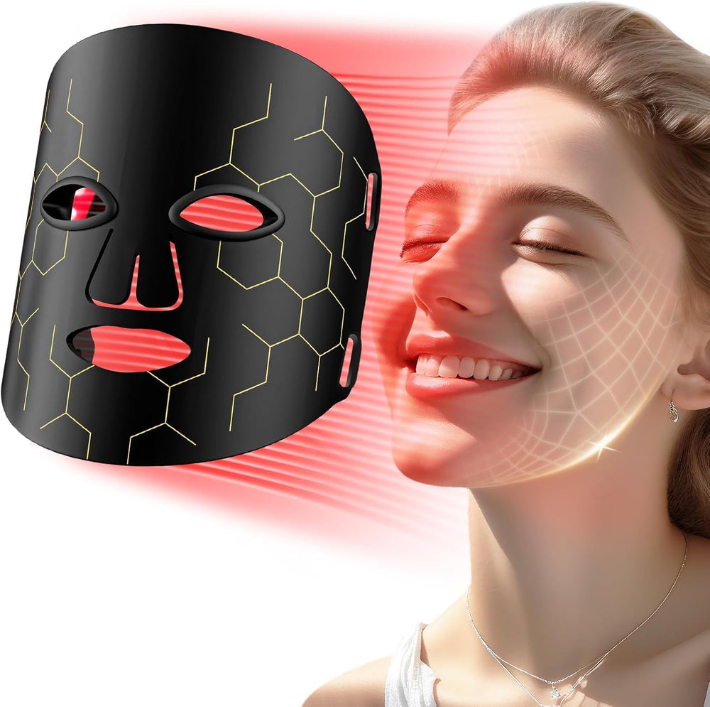 HALIDODO red light mask closeup with 8 modes for targeted skincare sessions.