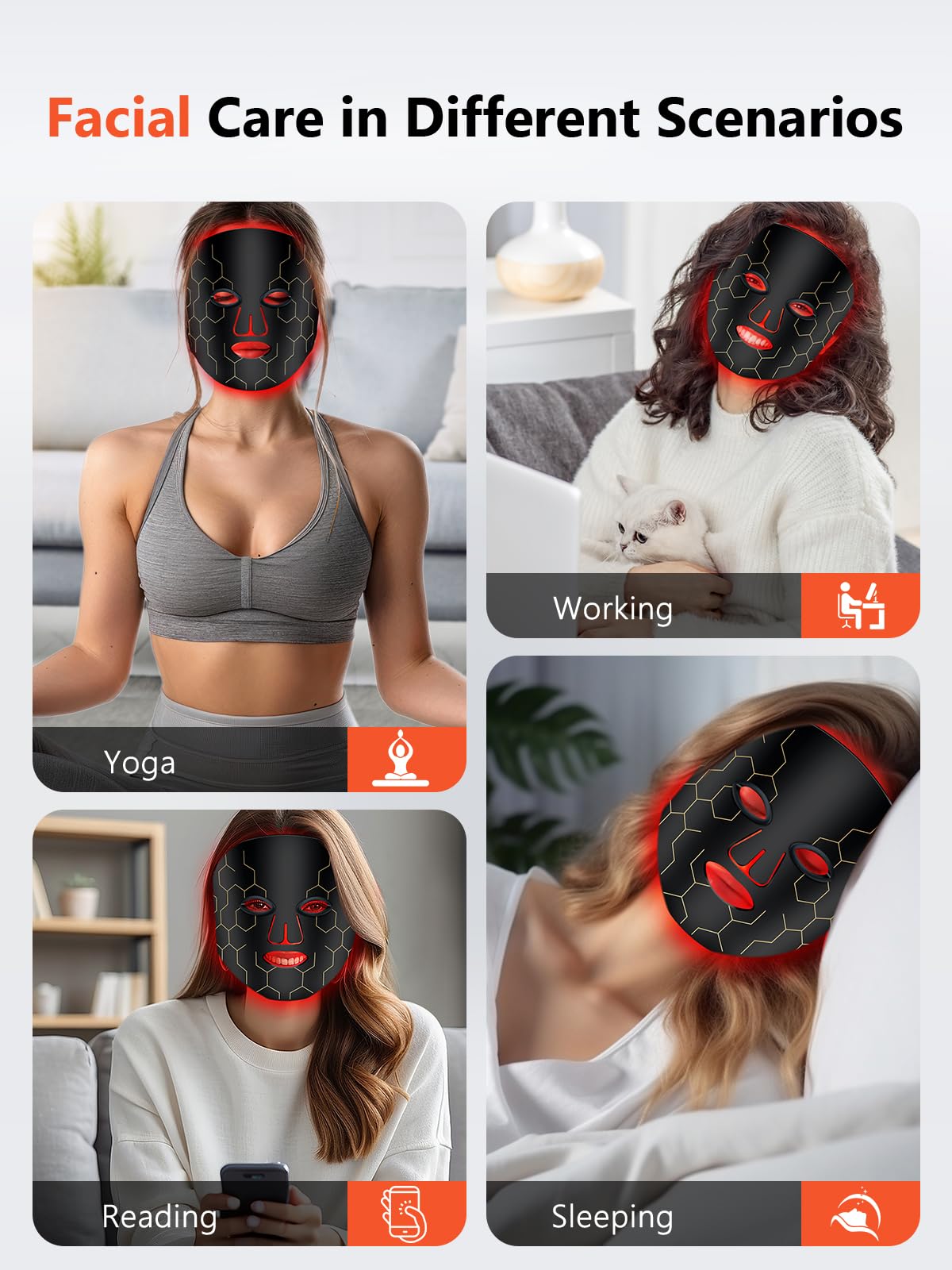 HALIDODO red light mask skin session preview showing glow possibilities.