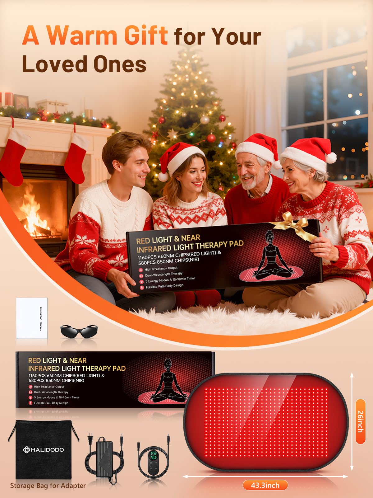 HALIDODO mat with 80W output provides strong warmth for comfortable sessions.