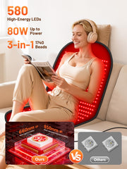 HALIDODO Therapy Mat highlights large body area coverage for easier full-body sessions.