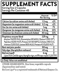 The Hallelujah Diet Digestive Enzymes capsules close-up, vegan and gluten-free.