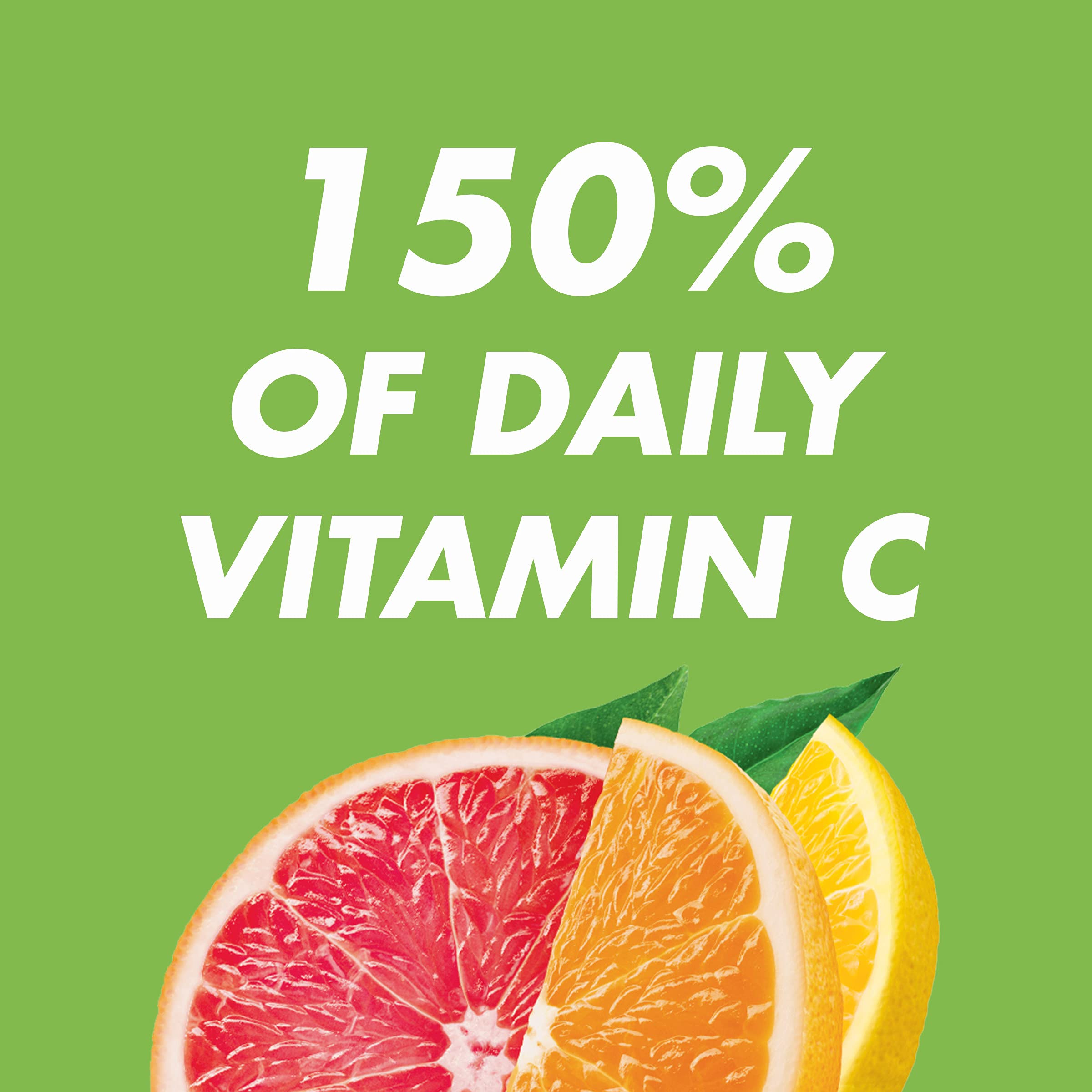 HALLS Defense Vitamin C label emphasizes 150% daily value.