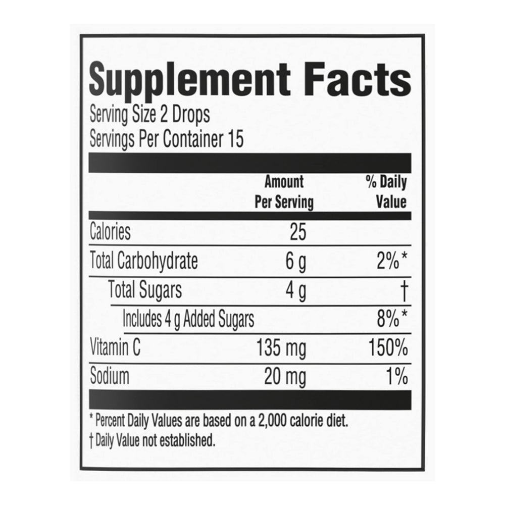 HALLS Defense nutrition facts back view emphasizing serving size