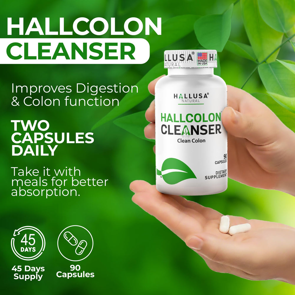 Capsules poured into a glass suggesting easy daily use and comfort after meals
