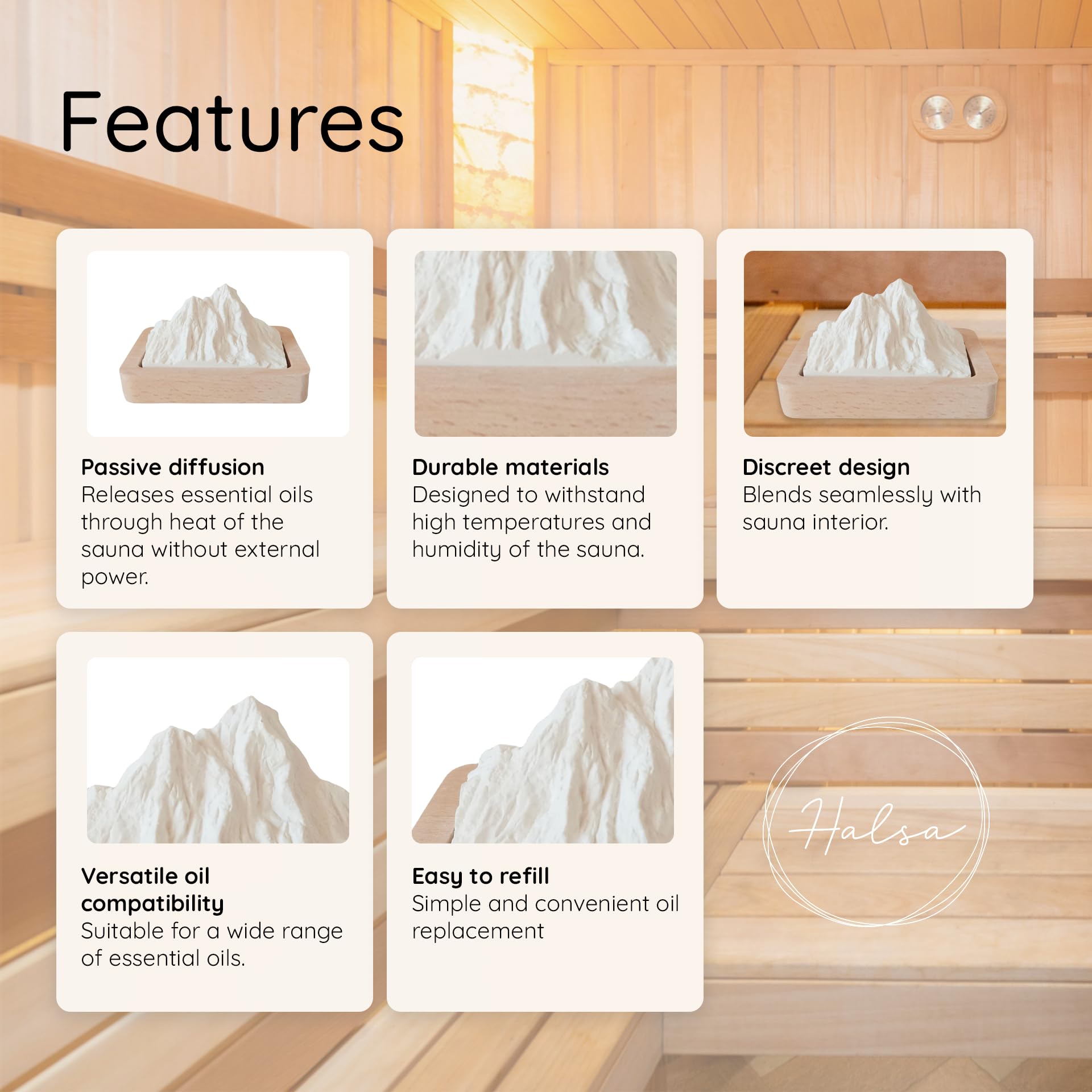Diffuser used in bathroom creates a serene ambience with passive diffusion.