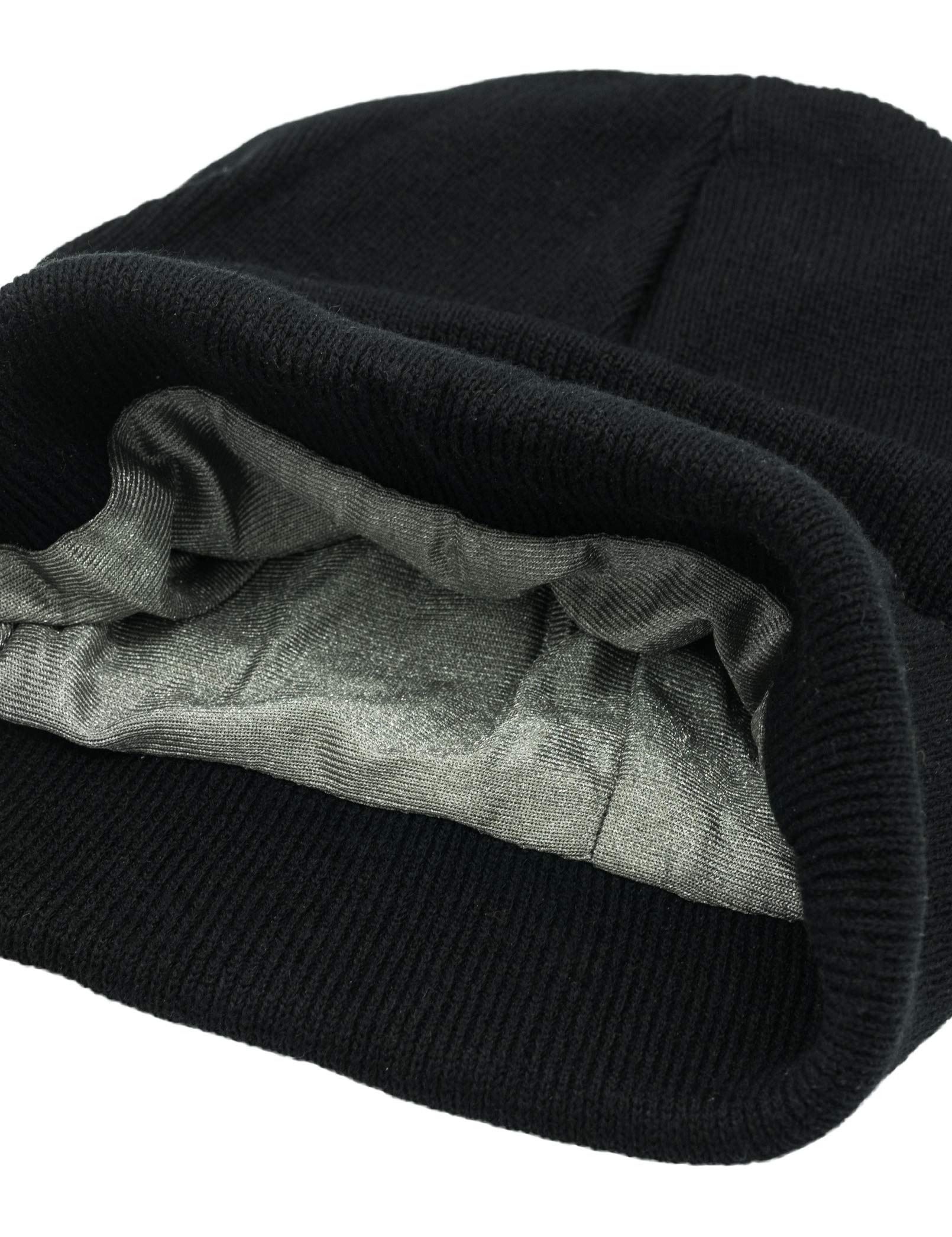 Inside view of HALSA hat with silver fiber lining