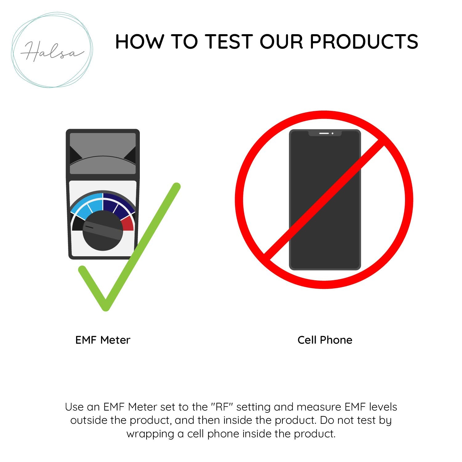 HALSA EMF protection hat packaging highlighting the brand