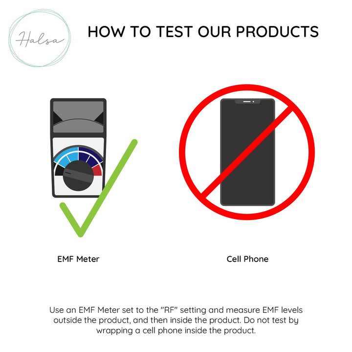 HALSA EMF protection hat packaging highlighting the brand