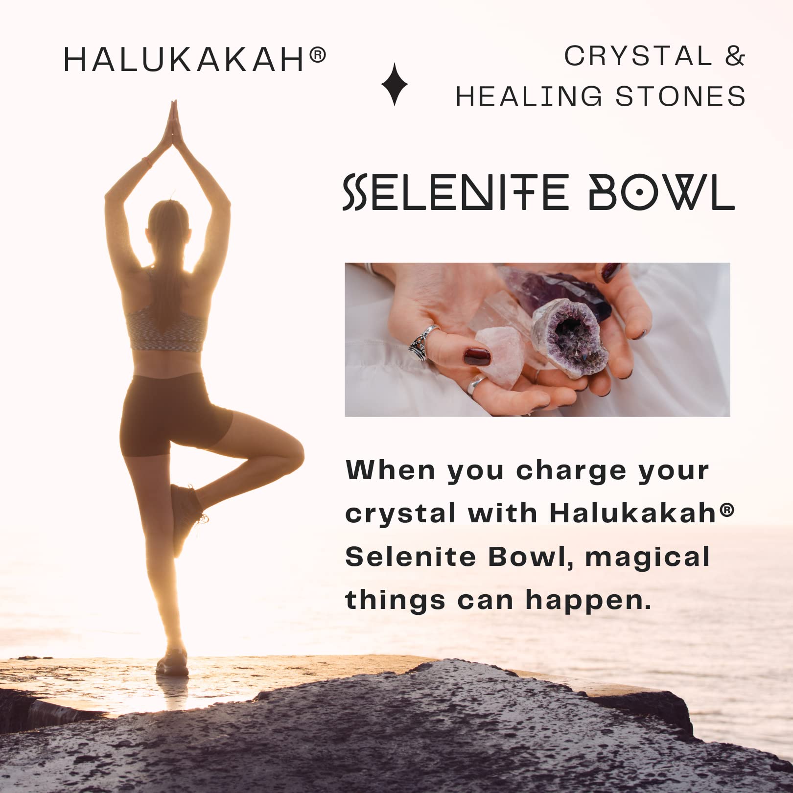 Halukakah Selenite Bowl care-essentials to maintain energy of crystals