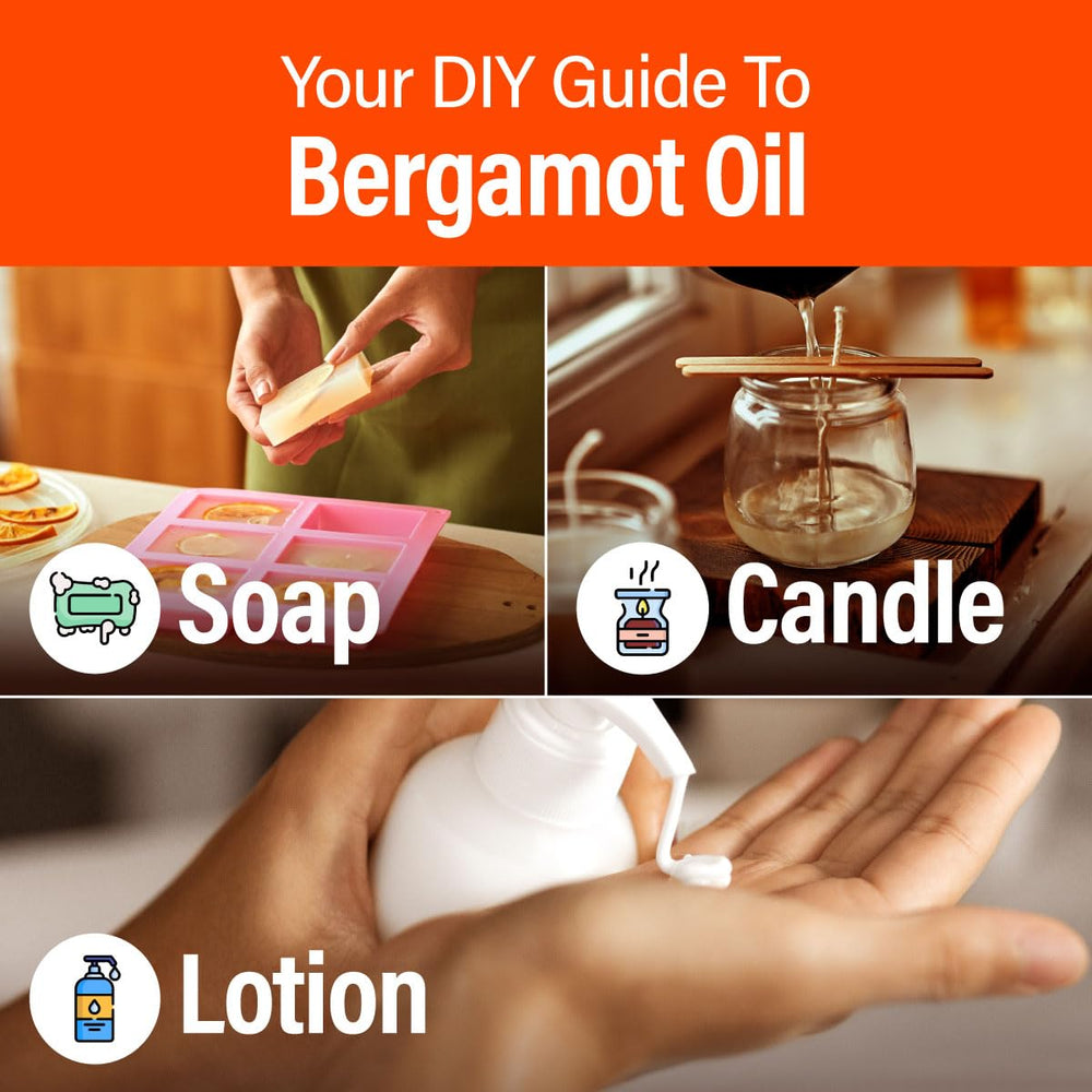 H'ana bergamot oil for DIY crafts like candles and soaps enhances scent.