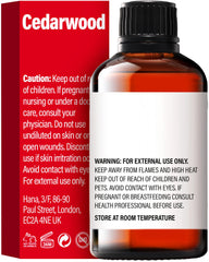 H'ana cedarwood essential oil for hair care providing nourishing scent
