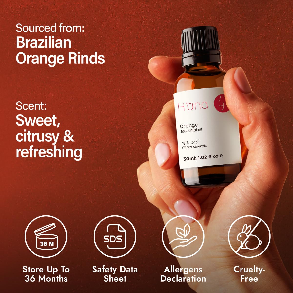 H'ana Orange Essential Oil in a skincare routine for a fresh glow.
