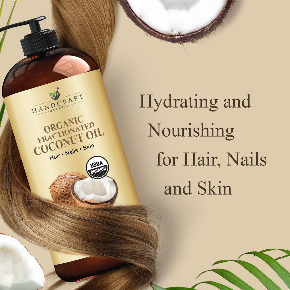 Handcraft Blends Aceite de Coco Fraccionado - envase sin hexano, opción pura.