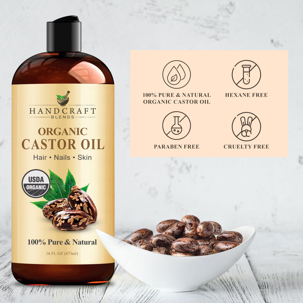 Handcraft Blends aplicación fácil de aceite de ricino con la envoltura