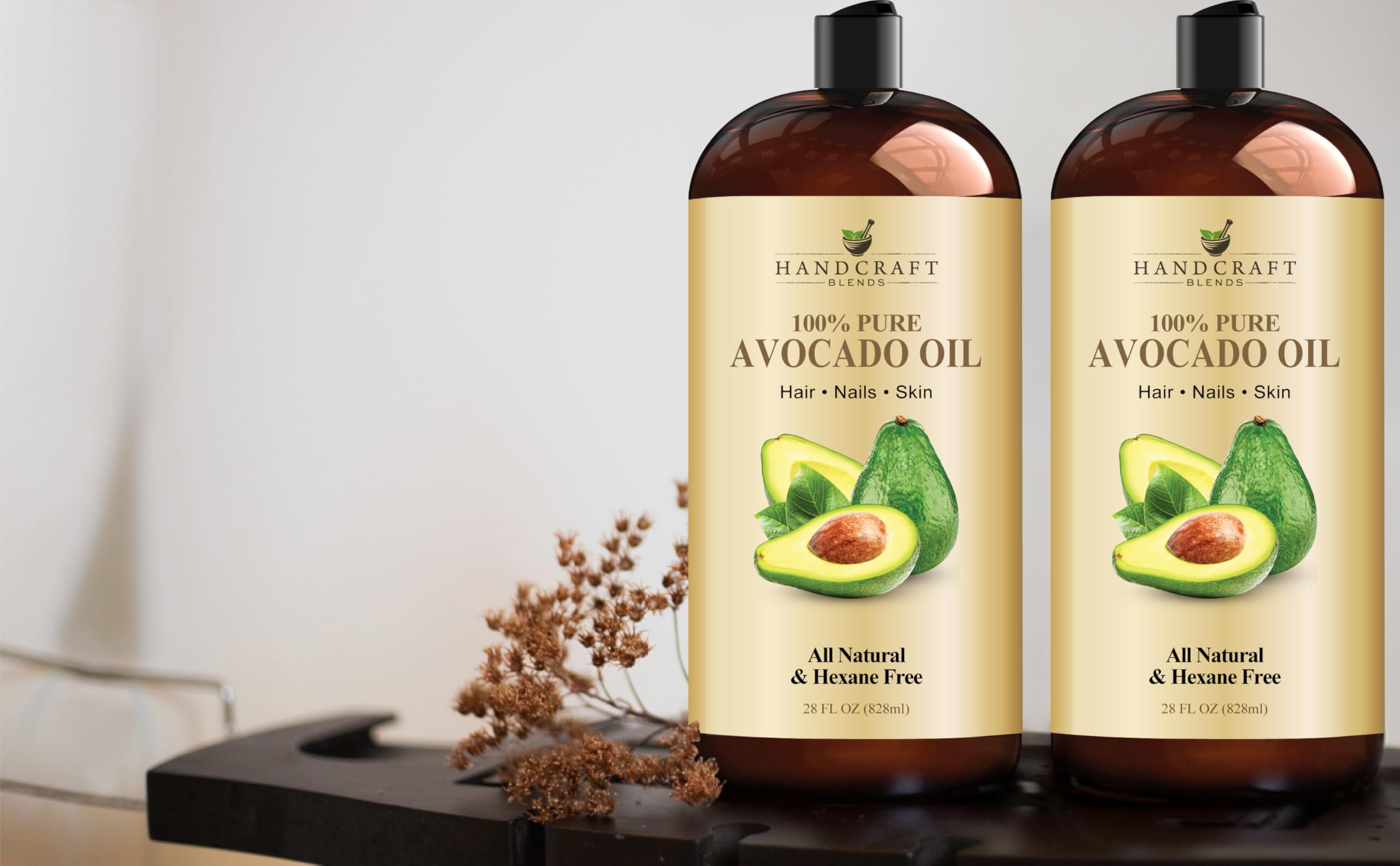 Handcraft Blends Avocado Oil massage scene conveys relaxing, skin-softening oil