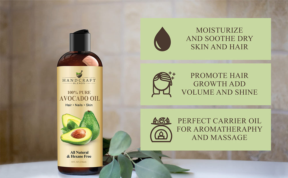 Handcraft Blends Avocado Oil during a soothing massage session.
