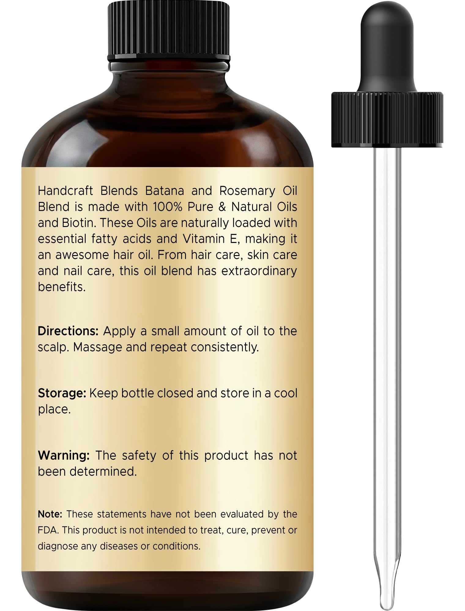 Handcraft Blends Batana Oil from palm nuts highlighting natural origin.