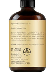 Handcraft Blends castor oil for eyelashes and eyebrows conditioning.