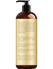 Pouring Handcraft Blends Castor Oil with Rosemary for scalp nourishment.