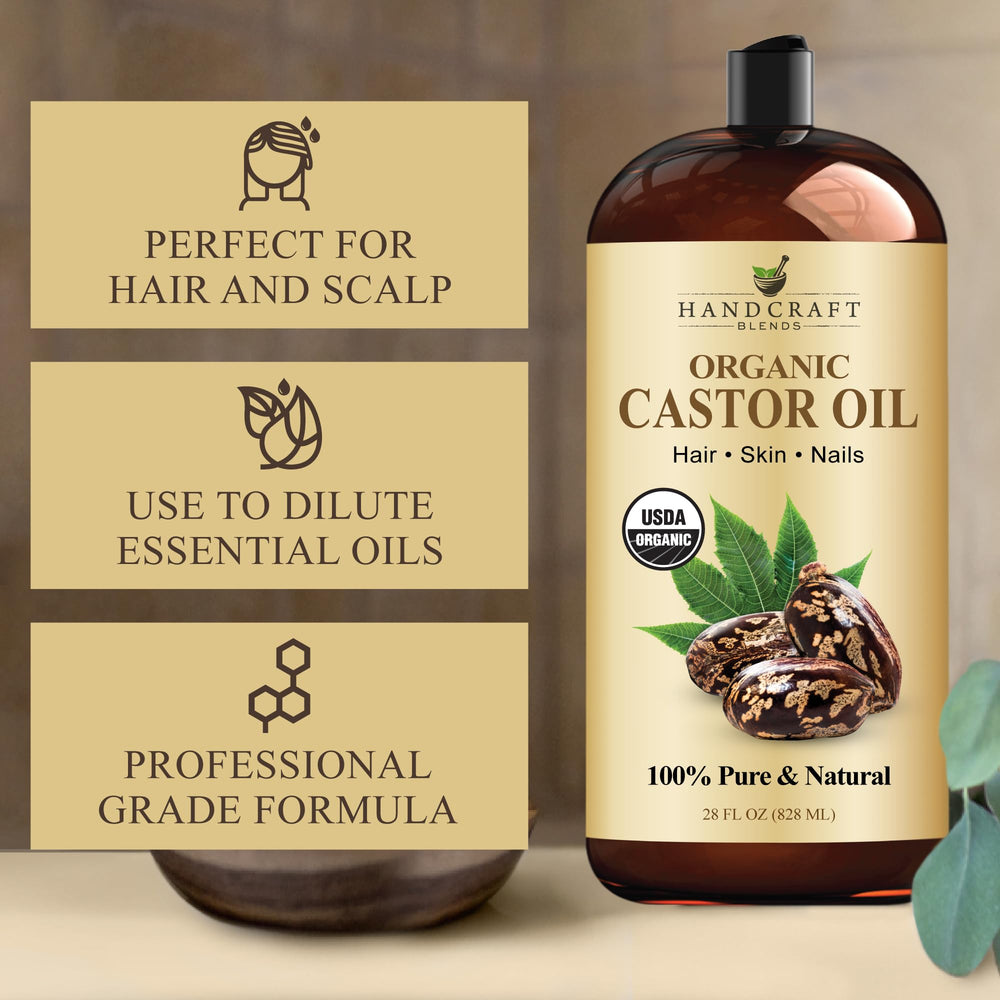 Handcraft Blends castor oil moisturizes skin for smooth texture.