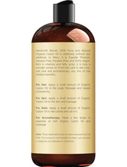 Handcraft Blends Organic Castor Oil bottle for easy application in hair care routines.