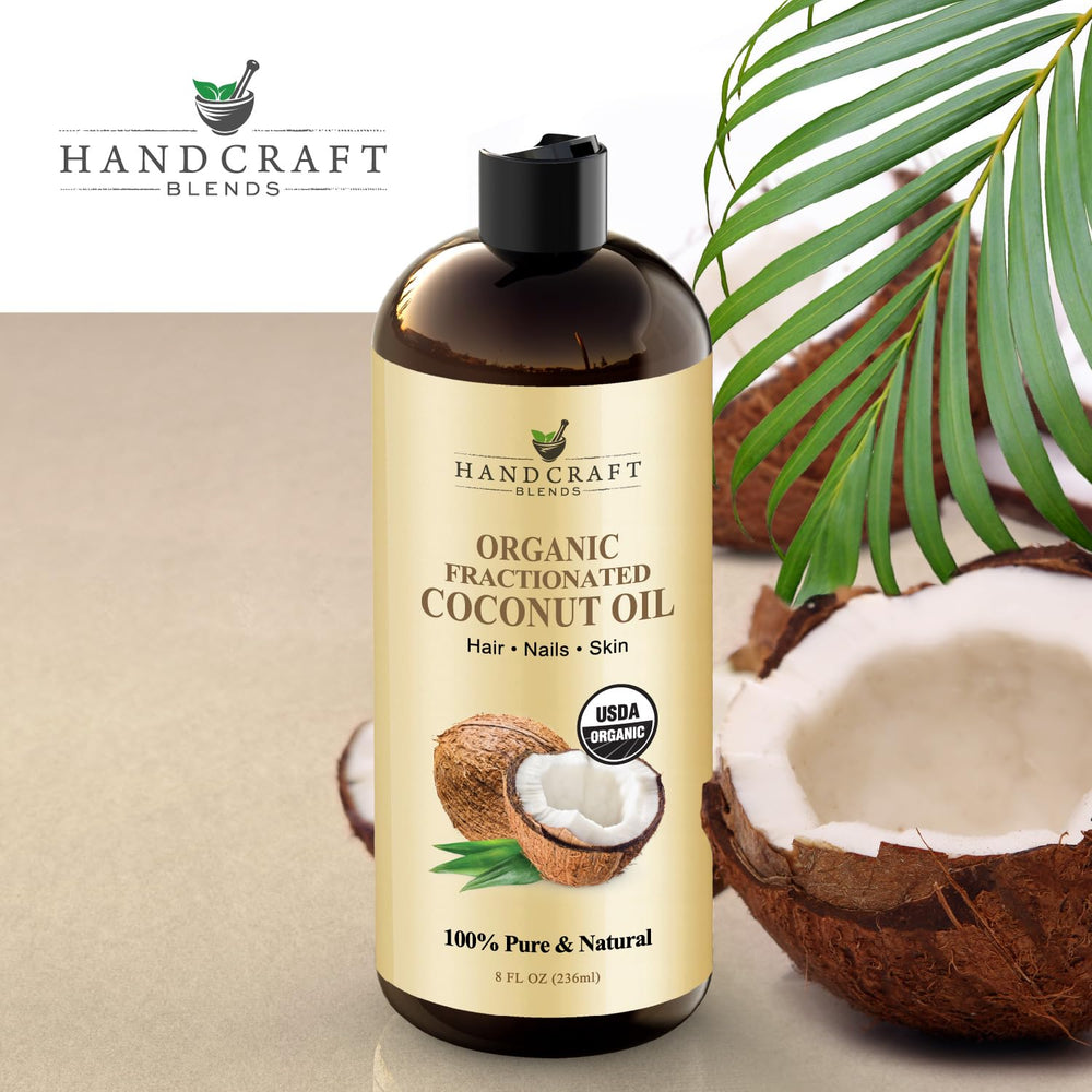 Handcraft Blends fractionated coconut oil on skin delivers silky moisture without heaviness