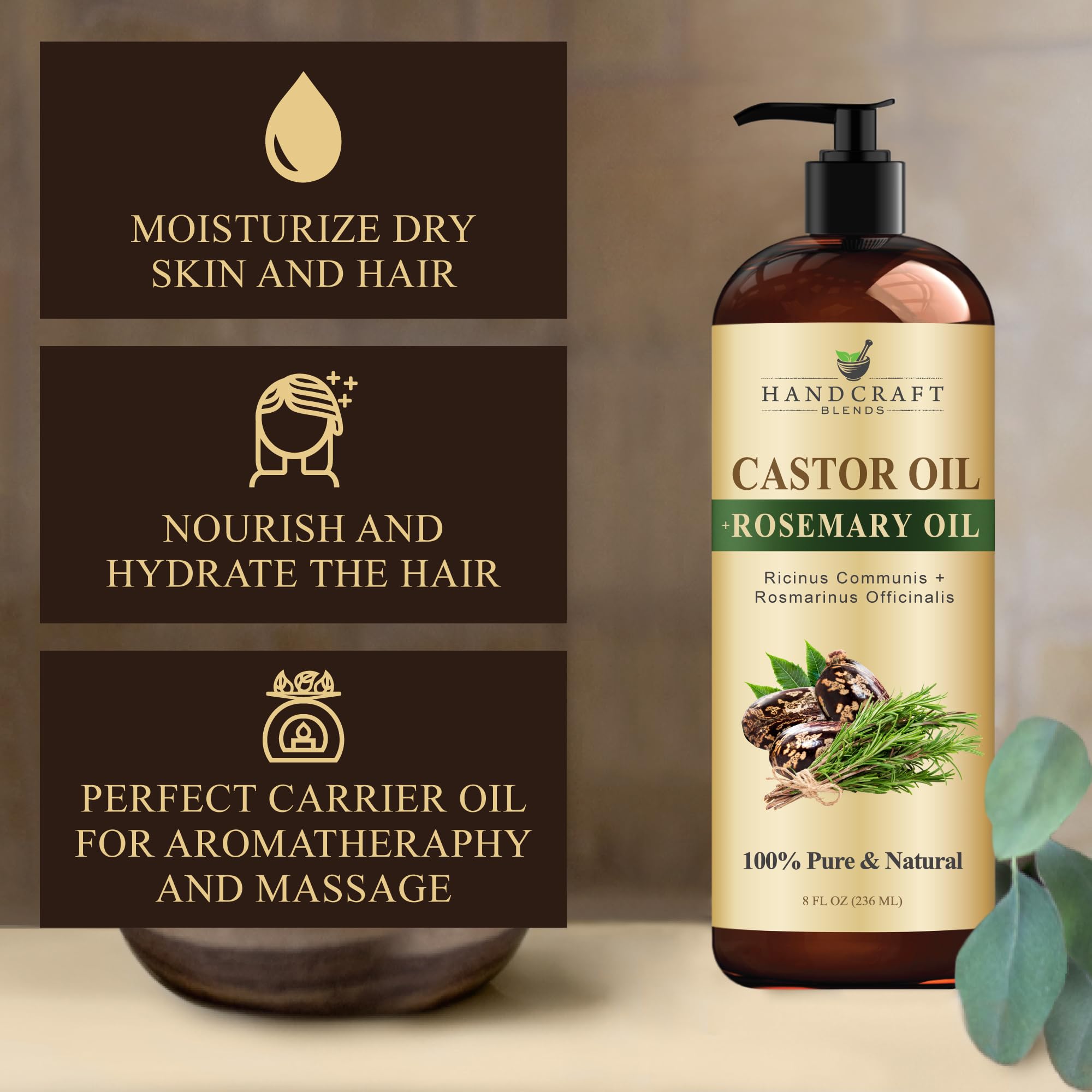 Skin hydration using Handcraft Blends Castor Oil as moisturizer.