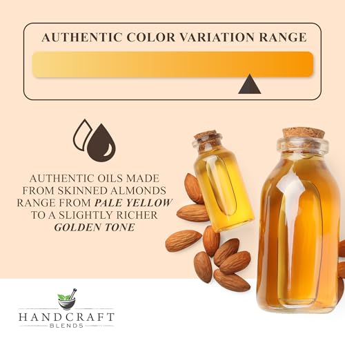 Handcraft Blends Sweet Almond Oil texture close-up shows light absorption.