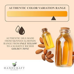Handcraft Blends Sweet Almond Oil texture close-up shows light absorption.