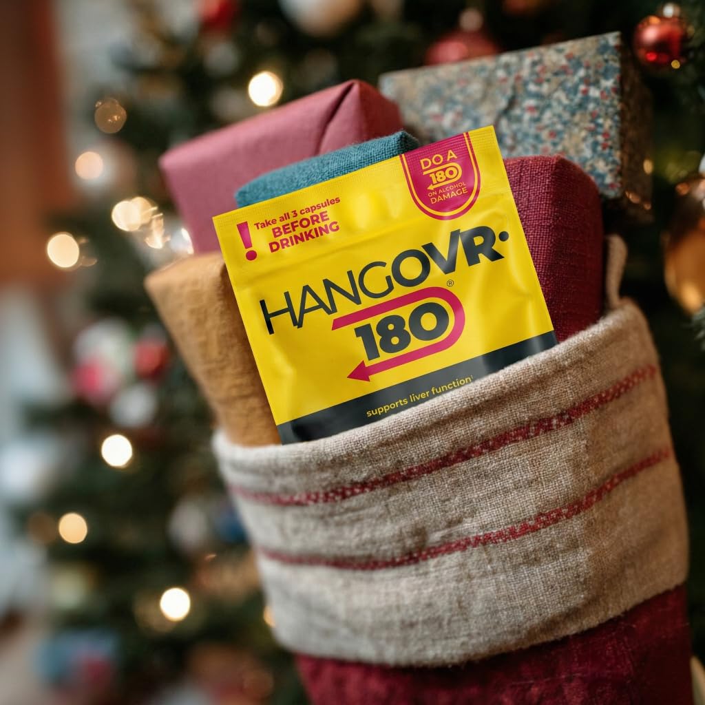 Hangovr-180 liver detox support concept with natural wellness imagery.
