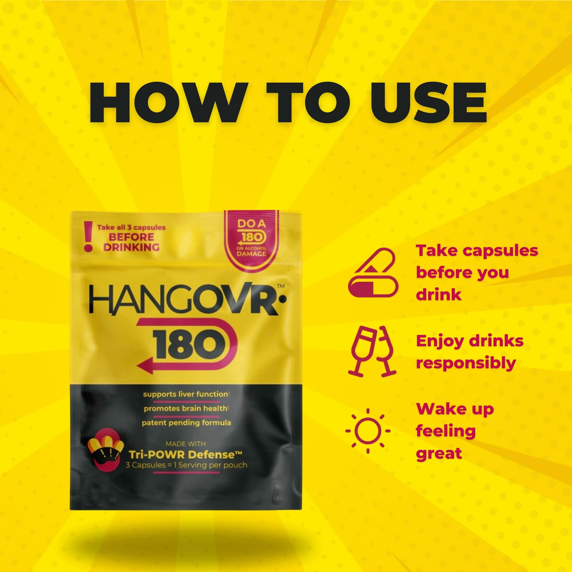 Electrolyte blend ingredients in Hangovr-180 formula for hydration