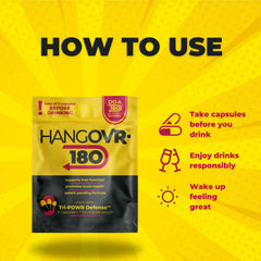 Electrolyte blend ingredients in Hangovr-180 formula for hydration