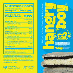 Hangryboy Cookies & Cream filling close-up highlighting creamy texture.