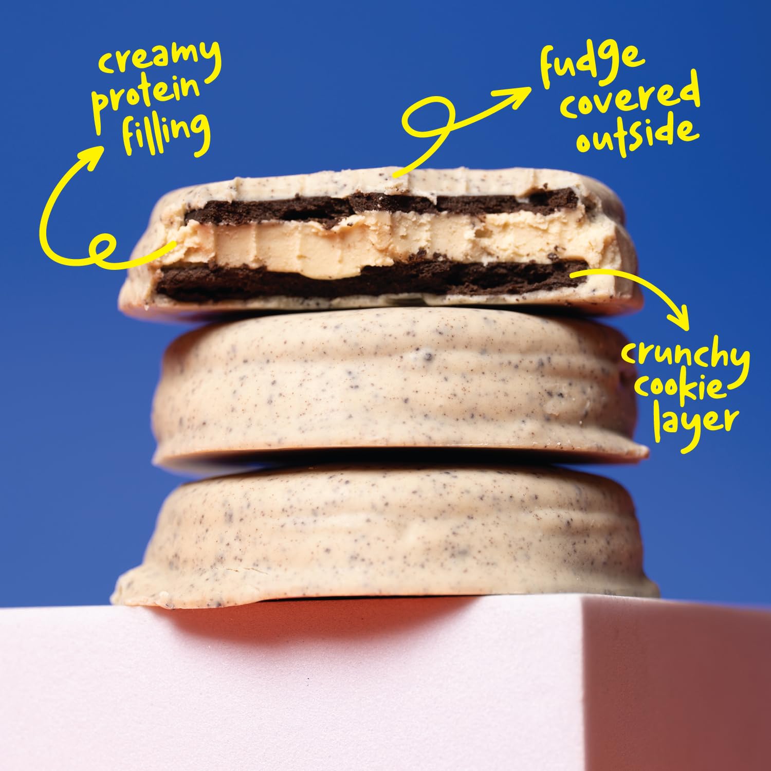 Hangryboy Protein Cookie Sandwich, individually wrapped for freshness and portability.