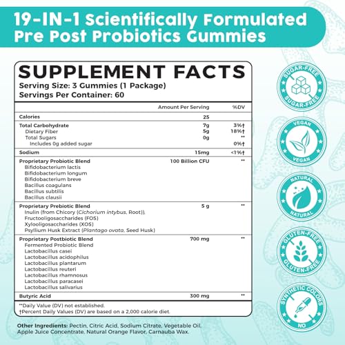 Hanliste 19-in-1 gummies 60 pouches for convenient daily use.