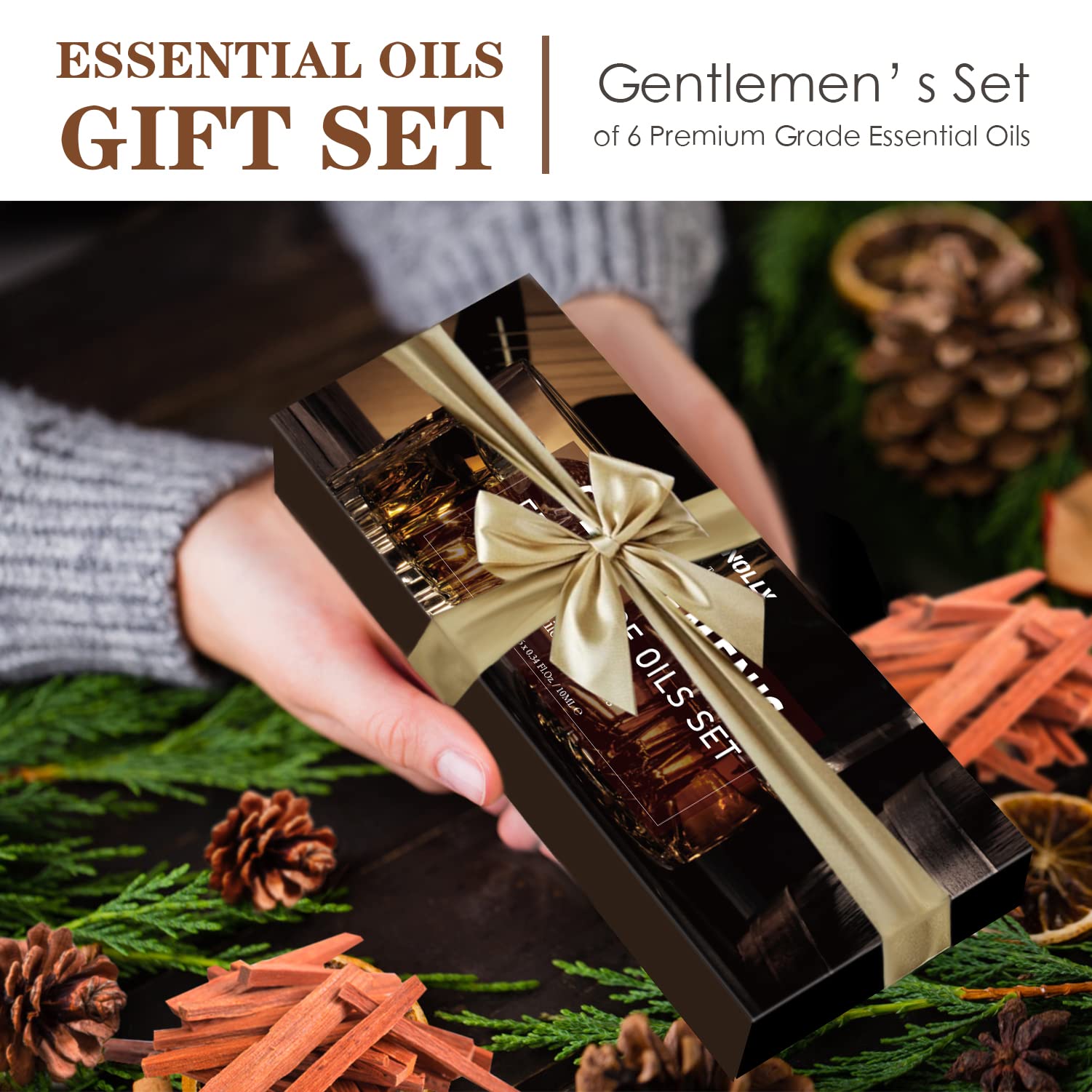 Hanolly men's fragrance gift box packaging highlighting premium presentation.