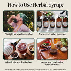 Syrup drizzle over salad with Hany's Harvest Hibiscus Ginger
