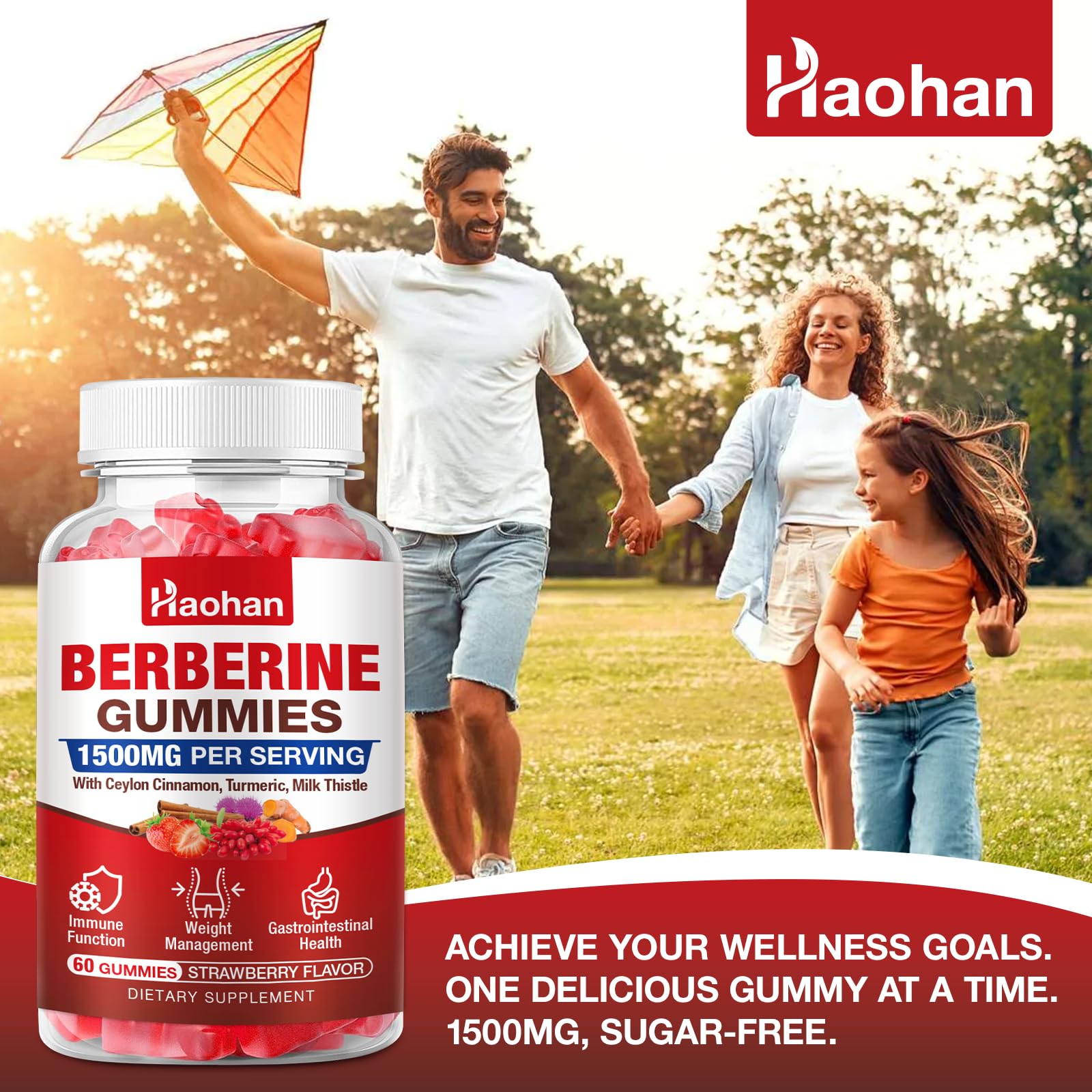 Haohan Berberine Gummies daily routine close-up for easy use